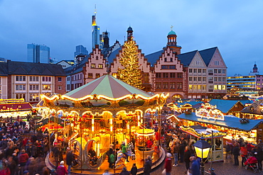 Christmas Market in Romerberg, Frankfurt, Germany, Europe