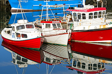 Boats in the Harbour at Stykkisholmur, Iceland, Polar Regions