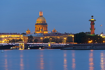 View of the Historic Heart along the Neva River, St. Petersburg, Russia, Europe