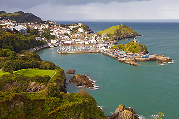 View over Ilfracombe, Devon, England, United Kingdom, Europe 