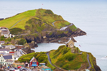 View over Ilfracombe, Devon, England, United Kingdom, Europe 