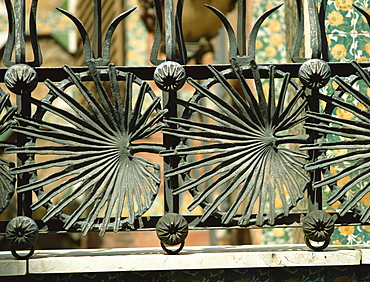 Ironwork by Gaudi, Casa Vicens, Barcelona, Catalonia, Spain, Europe