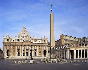 St. Peter's and St. Peter's Square, Vatican, Rome, Lazio, Italy, Europe