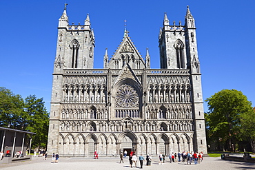 The Nidaros Cathedral, Trondheim, Sor-Trondelag, Norway, Scandinavia, Europe 