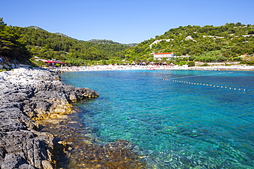 Picturesque beach near Hvar Town, Hvar, Dalmatia, Croatia, Europe