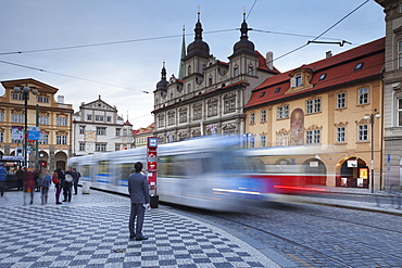 Tram, Mala Strana, Prague, Bohemia, Czech Republic, Europe