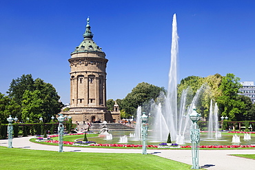 Wasserturm (Water Tower), Mannheim, Baden Wurttemberg, Germany, Europe