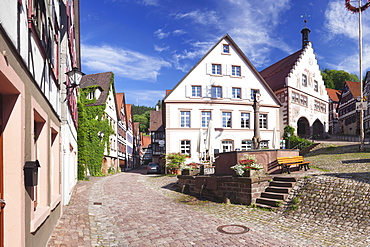 Town Hall and Market Place, Schiltach, Black Forest, Baden Wurttemberg, Germany, Europe