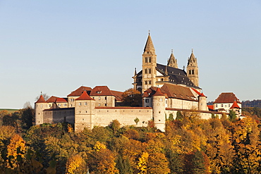 Benedictine Abbey of Kloster Grosscomburg (Comburg), Steinbach, Kochertal Valley, Schwabisch Hall District, Hohenlohe, Baden Wurttemberg, Germany, Europe