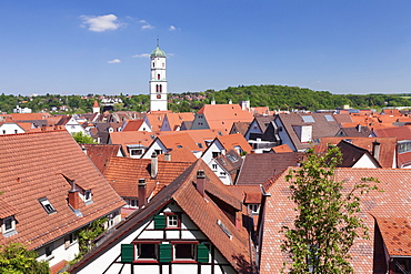 Old town and St. Martin church, Biberach an der Riss, Upper Swabia, Baden Wurttemberg, Germany, Europe