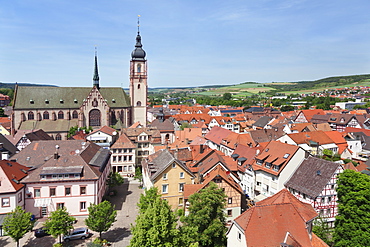 Stadtkirche St. Martin Church, old town of Tauberbischofsheim, Taubertal Valley, Main Tauber District, Baden Wurttemberg, Germany, Europe