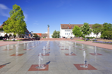 Fountains, marketplace, Freudenstadt, Black Forest, Baden Wurttemberg, Germany, Europe