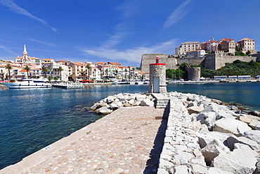 Port and citadel, Calvi, Balagne, Corsica, France, Mediterranean, Europe 