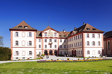 Deutschordensschloss Castle, Mainau Island, in spring, Lake Constance, Baden-Wurttemberg, Germany, Europe