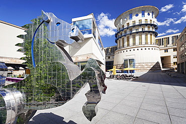 State University of Music and Performing Arts, architect James Stirling, Stuttgart, Baden-Wurttemberg, Germany, Europe