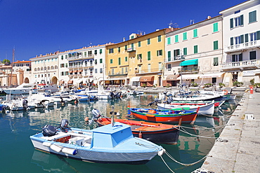 Harbour with fishing boats, Portoferraio, Island of Elba, Livorno Province, Tuscany, Italy, Mediterranean, Europe