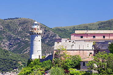 Lighthouse, Forte Stella, Portoferraio, Island of Elba, Livorno Province, Tuscany, Italy, Europe