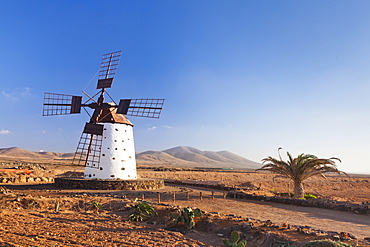 Windmill, El Cotillo, Fuerteventura, Canary islands, Spain, Atlantic, Europe 