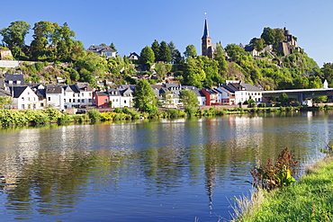 Saarburg with castle ruin and Saar River, Rhineland-Palatinate, Germany, Europe