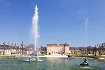 Schloss Schwetzingen Palace, Baroque Garden, Schwetzingen, Baden-Wurttemberg, Germany, Europe