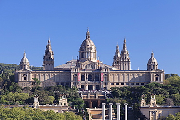 Palau Nacional (Museu Nacional d'Art de Catalunya), Montjuic, Barcelona, Catalonia, Spain, Europe