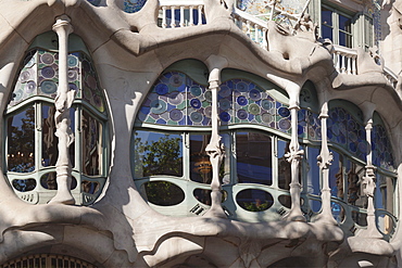 Casa Batllo, architect Antonio Gaudi, Modernisme, UNESCO World Heritage Site, Eixample, Barcelona, Catalonia, Spain, Europe