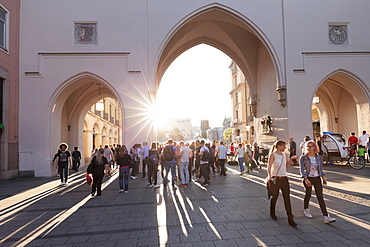 Karlstor gate, Stachus, Neuhauser Street, Munich, Bavaria, Germany, Europe