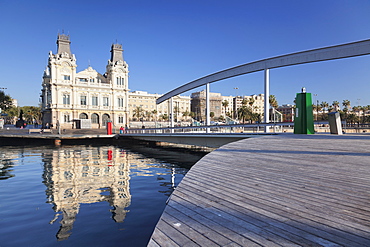 Port Vell at Rambla del Mar, Barcelona, Catalonia, Spain, Europe