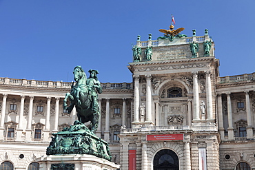 Prince Eugene of Savoy statue at Hofburg Palace, UNESCO World Heritage Site, Vienna, Austria, Europe