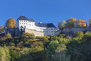 Koenigstein Fortress, Saxony Switzerland National Park, Saxony, Germany, Europe