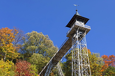 Elevator, art nouveau, Bad Schandau, Elbsandstein Mountains, Saxony Switzerland, Saxony, Germany, Europe