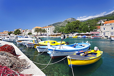 Fishing boats in the port of Bol, Brac Island, Dalmatia, Croatia, Europe