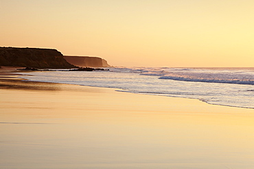 Playa del Castillo at sunset, El Cotillo, Fuerteventura, Canary Islands, Spain, Atlantic, Europe 