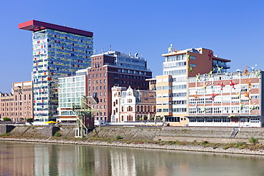 Colorium building by William Alsop, Media Harbour (Medienhafen), Dusseldorf, North Rhine Westphalia, Germany, Europe 