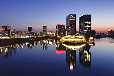 Hyatt Hotel at Handelshafen, Medienhafen, Dusseldorf, North Rhine Westphalia, Germany, Europe 