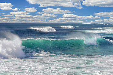 Waves at Playa del Castillo beach, El Cotillo, Fuerteventura, Canary Islands, Spain, Atlantic, Europe