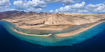 Playa de Sotavento and Laguna de Sotavento, Fuerteventura, Canary Islands, Spain, Atlantic, Europe