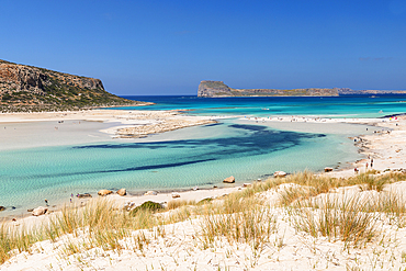 Balos Beach and Bay, Peninsula of Gramvousa, Chania, Crete, Greek Islands, Greece, Europe