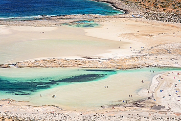 Balos Beach and Bay, Peninsula of Gramvousa, Chania, Crete, Greek Islands, Greece, Europe