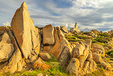 Lighthouse at Capo Testa, Santa Teresa di Gallura, Sardinia, Italy, Mediterranean, Europe