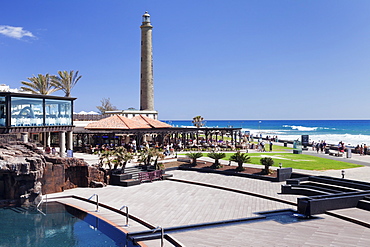 Centro Spa and lighthouse Faro de Maspalomas, Maspalomas, Gran Canaria, Canary Islands, Spain, Atlantic, Europe