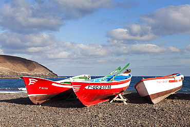 Fishing boats, Pozo Negro, Fuerteventura, Canary Islands, Spain, Atlantic, Europe