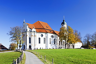 Wieskirche near Steingaden, Allgau, Bavaria, Germany, Europe 