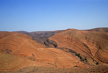 Mountains of the desert on the way to Ouarzazate, Morocco