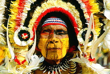 Man at Sing Sing tribal gathering  Mount Hagen, Papua New Guinea