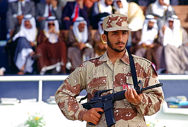 Soldier on duty in Abu Dhabi