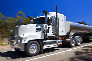 Truck on the Great Western Highway from Sydney to Adelaide, New South Wales, Australia