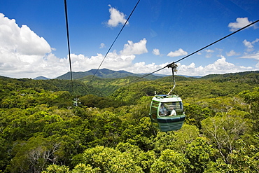 Gondola cabin of Skyrail over Rainforest, Barron Gorge National Park, Queensland, Australia