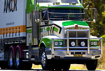 Truck on the Great Western Highway from Sydney to Adelaide, New South Wales, Australia