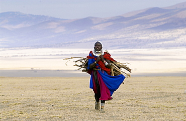 Young Masai girl  in the Serengei Plains, Tanzania.